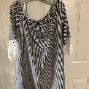 Checkered midi dress